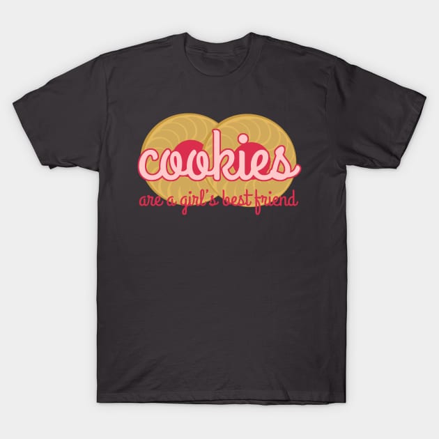 Cookies are a Girl's Best Friend T-Shirt by evisionarts